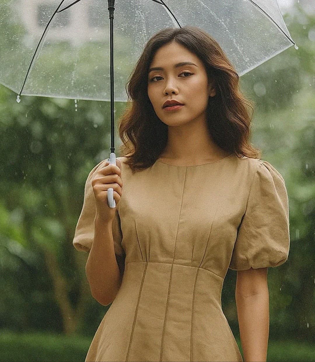 Woman with umbrella